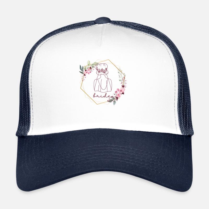Braut - Trucker Cap - Weiß/Navy