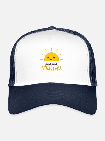 Mama NTANGU - Casquette trucker - blanc/marine