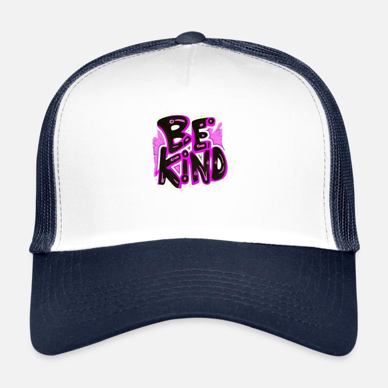 Be Kind. - Trucker Cap - Weiß/Navy