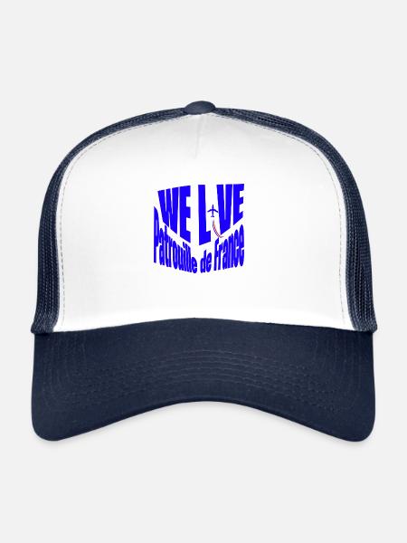 Patrouille de France - Casquette trucker  - blanc/marine - Devant