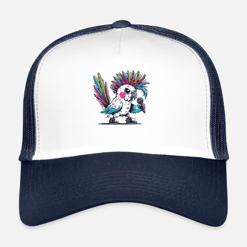 Punk cockatoo with mohawk Trucker Cap