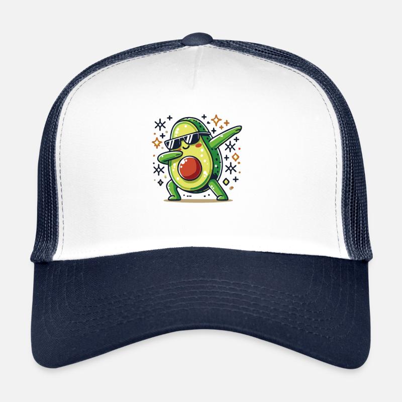 Dabbing avocado - Trucker Cap - white/navy