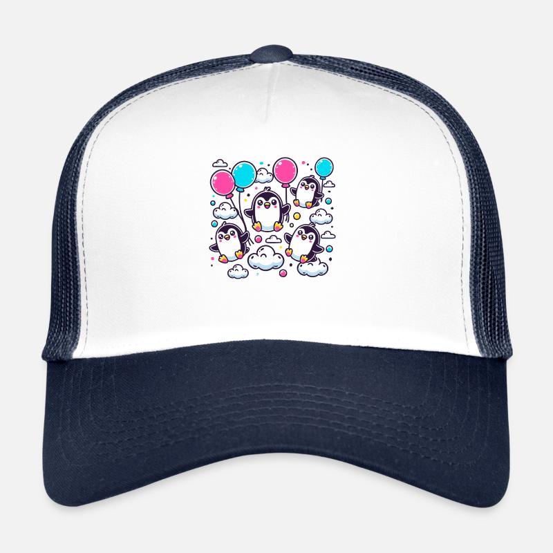 Pinguine an Ballons Trucker Cap
