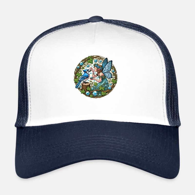 Blauhäher Fee Fantasy Kunst Trucker Cap