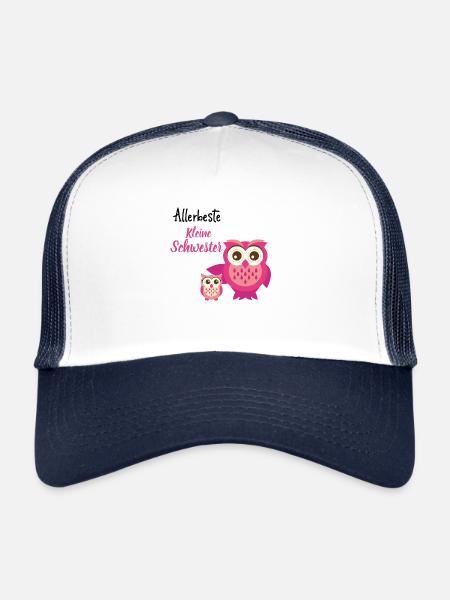 meilleure petite soeur chouette petite soeur - Casquette trucker  - blanc/marine - Devant