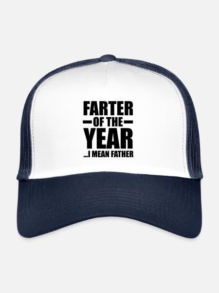 MEILLEUR TARIF DE L'ANNEE - blague de pet - Casquette trucker  - blanc/marine - Devant