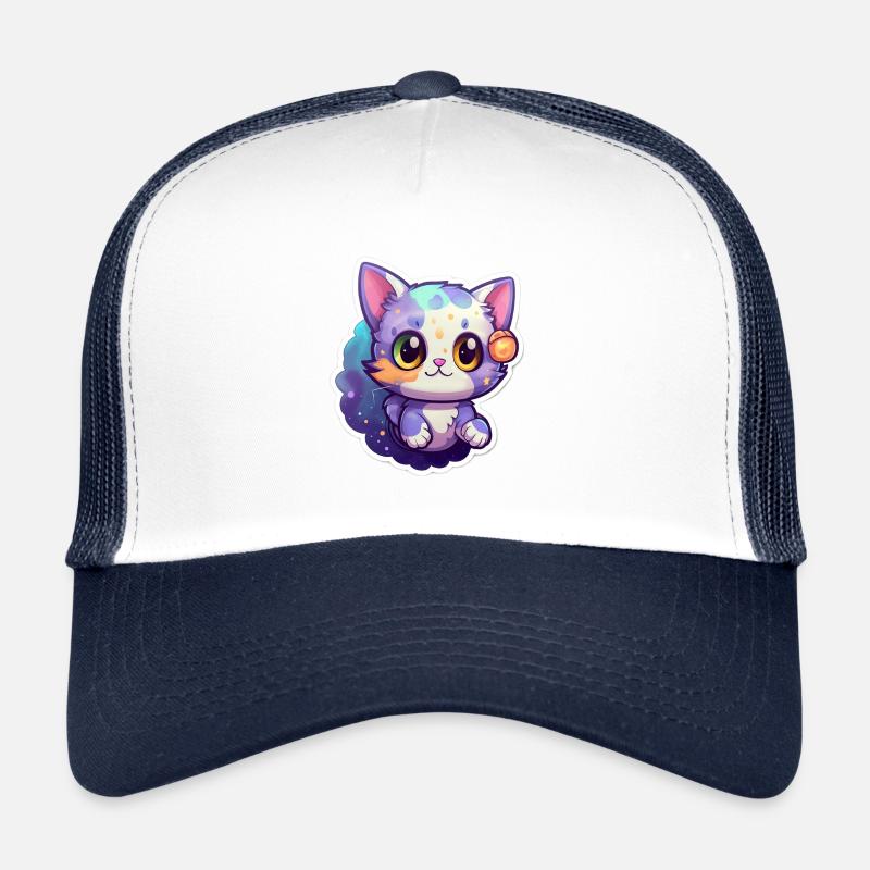 A cute space kitty Trucker Cap