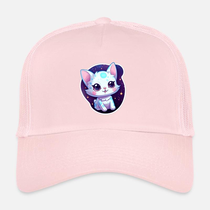 « Kitty Galaxy: Dessin animé mignon flottant dans l’espace » Casquette trucker 
