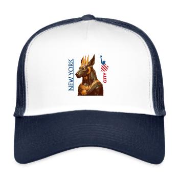 NEW YORK - NGA LUFWA - Casquette trucker  - blanc/marine - Devant