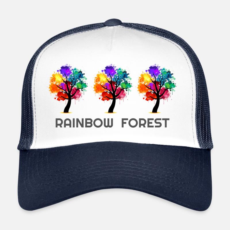 Tree, tree of rainbows, tree t shirts, tree hoodie - Trucker Cap - white/navy