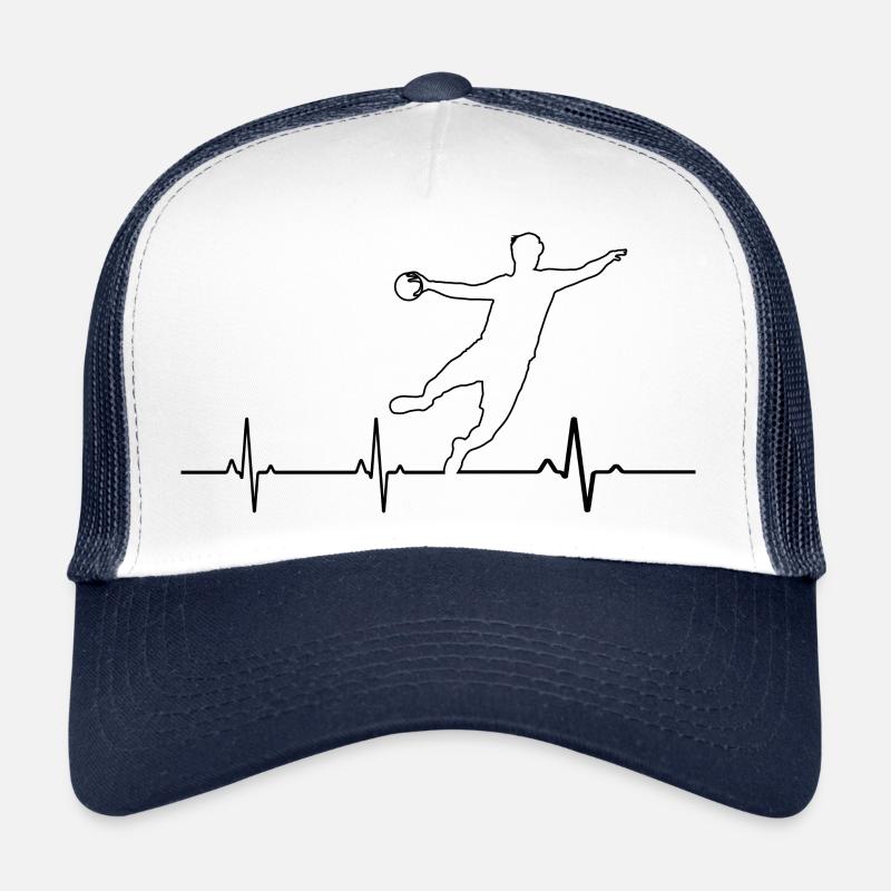 Handball Herzschlag Handballer - Trucker Cap - Weiß/Navy
