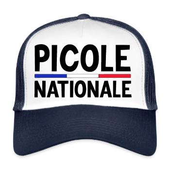 Picole Nationale Cadeau Humour Personnalisé - Casquette trucker  - blanc/marine - Devant