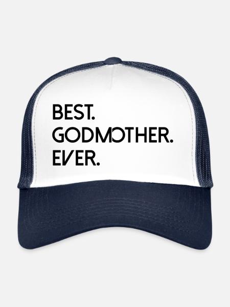 Meilleure marraine de tous les temps - Casquette trucker  - blanc/marine - Devant