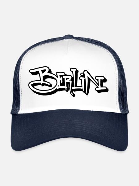 Journée de Berlin - Casquette trucker  - blanc/marine - Devant