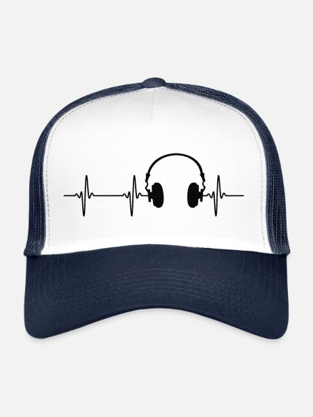 Braingasm ASMR Tingling Triggers Casque d'écoute - Casquette trucker  - blanc/marine - Devant