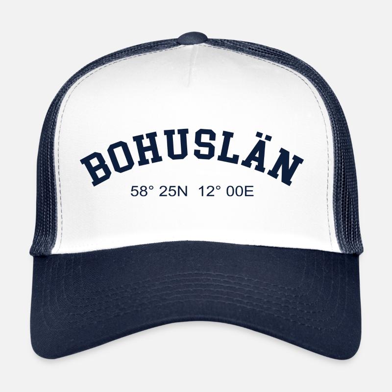 Bohuslän Suède Coordonnées GPS Carte Randonnée Casquette trucker 