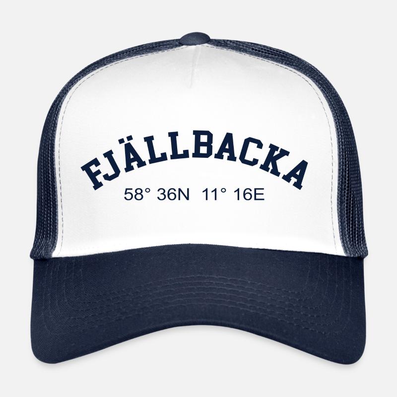 Fjällbacka Sweden Coordinates GPS Map Hiking Trucker Cap
