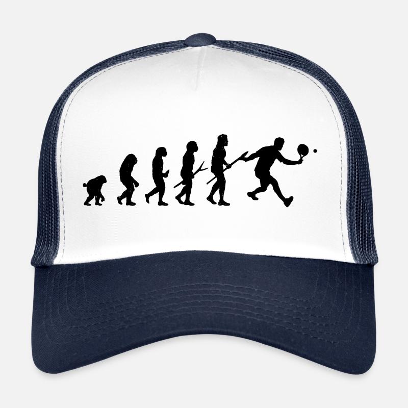 Padel Evolution Cadeau Drôle Homme - Casquette trucker  - blanc/marine
