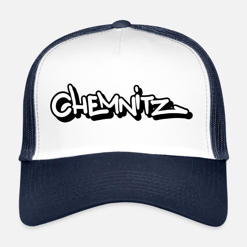 Chemnitz Graffiti Tag - Trucker Cap - Weiß/Navy