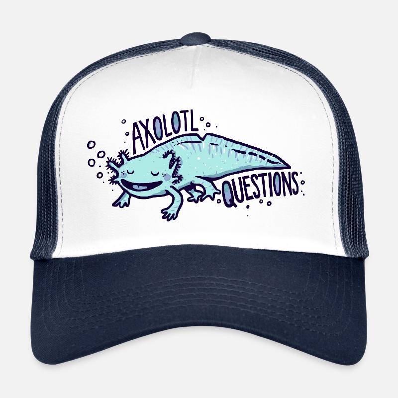 Questions Axolotl - Casquette trucker  - blanc/marine