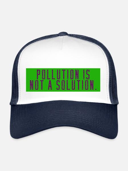 la pollution - Casquette trucker  - blanc/marine - Devant