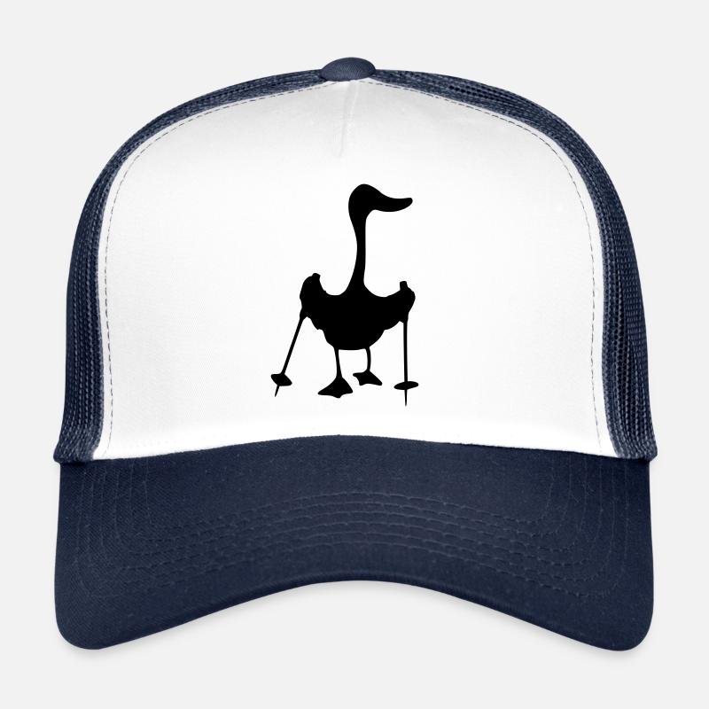 Nordic Walking Stockente Silhoutte lustig Geschenk Trucker Cap