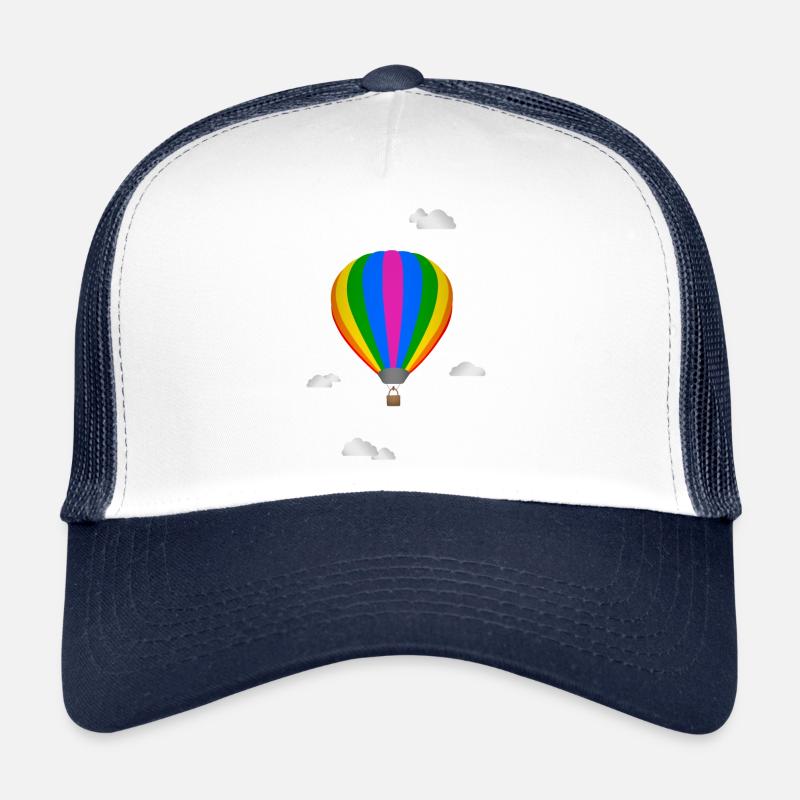 Heißluftballon und Wolken am Himmel Trucker Cap
