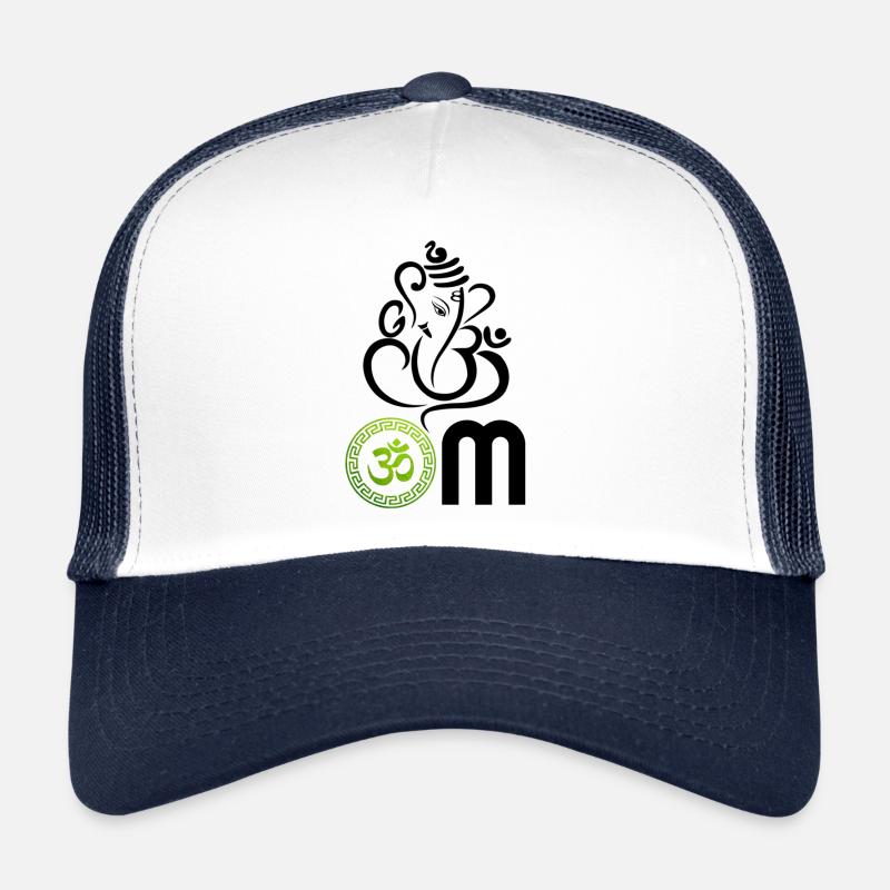 Green OM, Om, Hindu Om, Om Symbol, Ganesh OM Trucker Cap