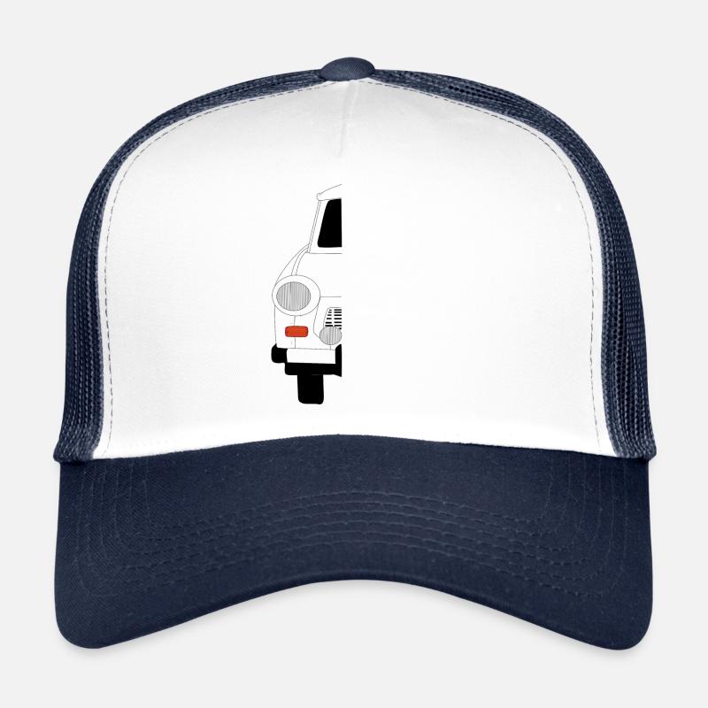 Trabi Schatten - Trabant Shadow - Trucker Cap - Weiß/Navy