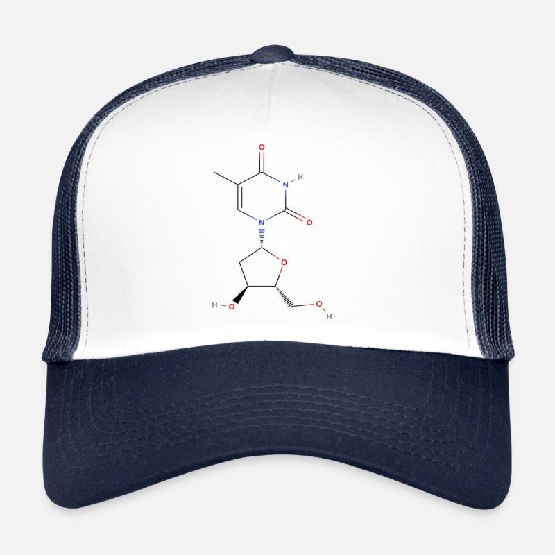 Thymidin Molekül - Farbige Strukturformel Trucker Cap