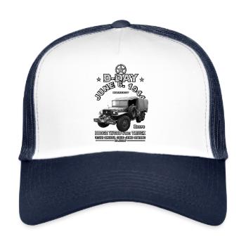 DODGE WC63 TRACK D Day US ARMY - Trucker Cap - white/navy - Front