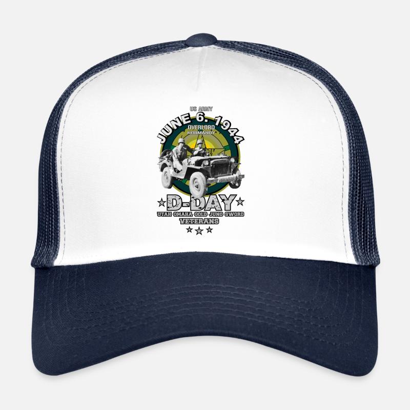 D-DAY Veterans Legendary Willys US ARMY Casquette trucker 
