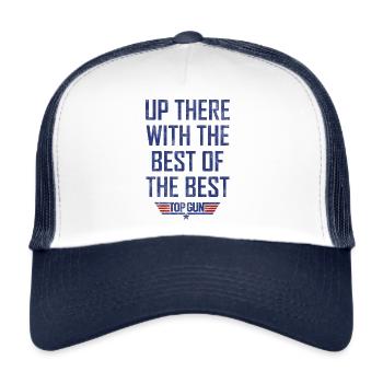 Top Gun Up There With The Best Of The Best - Trucker Cap - Weiß/Navy - Vorne