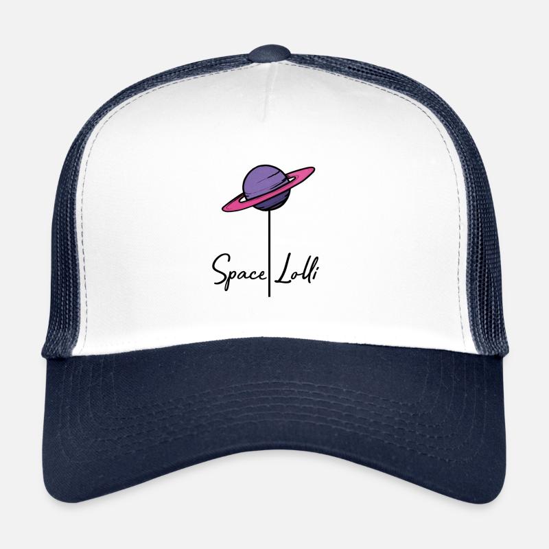 Space Lolli Saturn - Casquette trucker  - blanc/marine