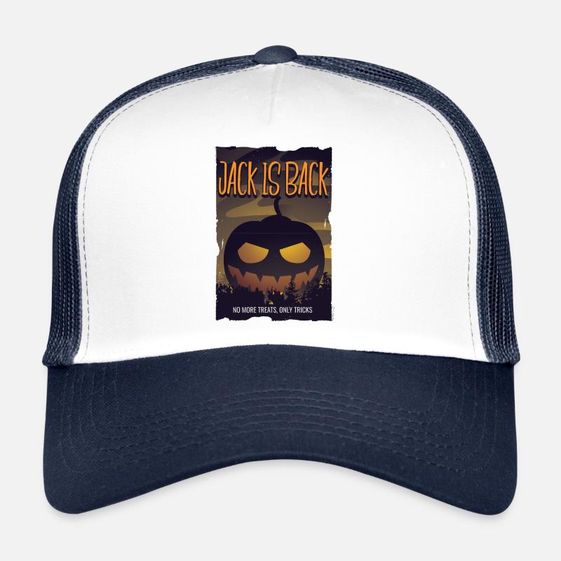 Fröhliches Halloween - Trucker Cap - Weiß/Navy