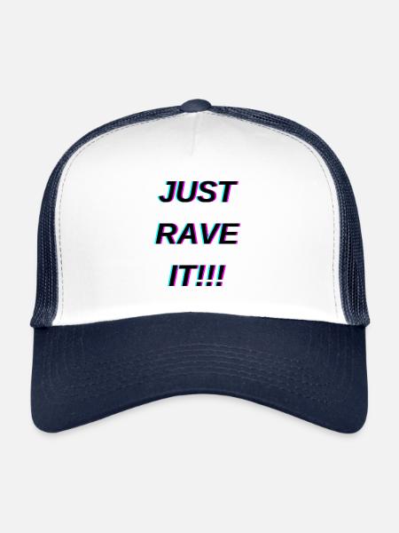 Just Rave it Dark - Trucker Cap - white/navy - Front