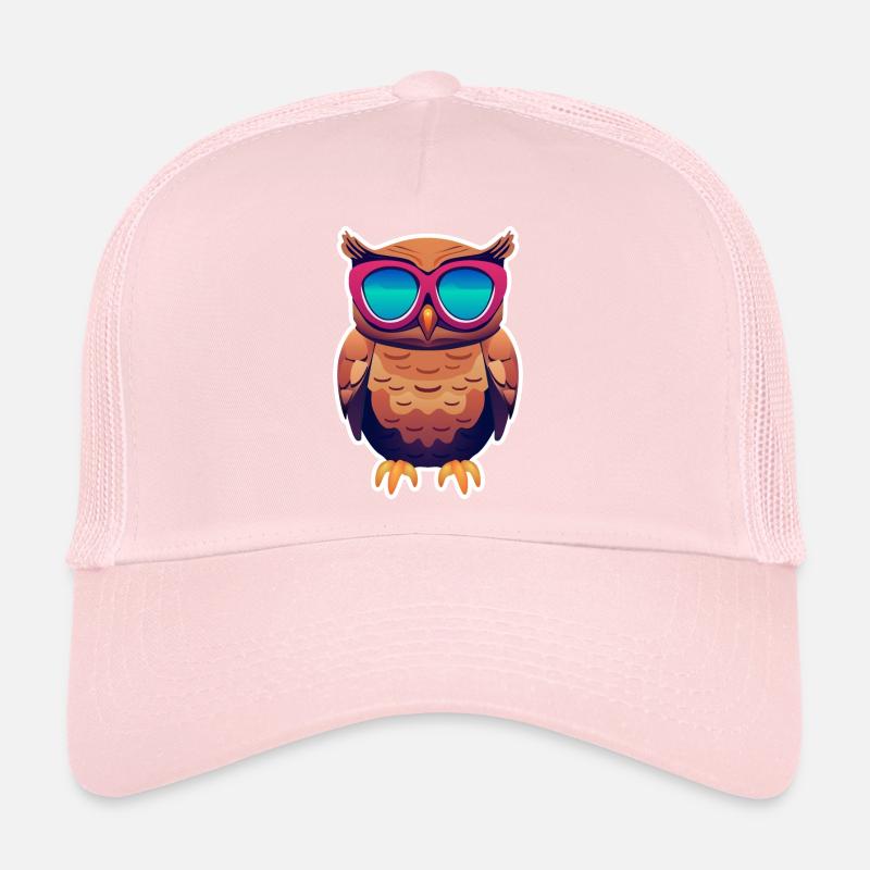 cool owl with sunglasses Trucker Cap