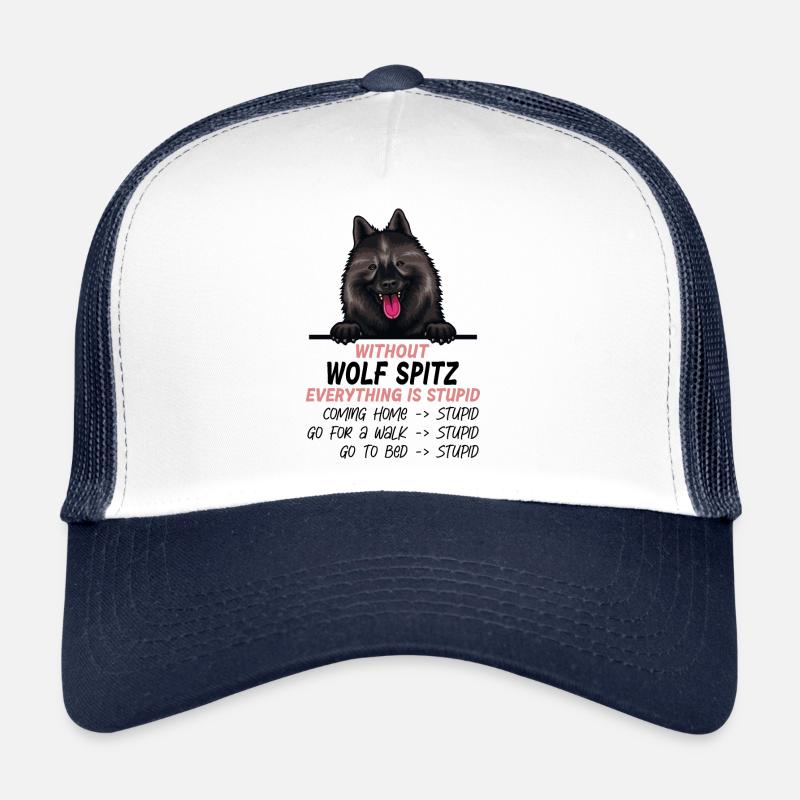 Ohne Wolfsspitz ist alles doof - Trucker Cap - Weiß/Navy