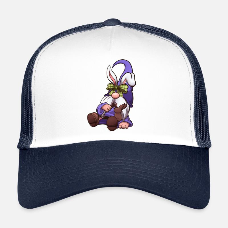 Gnome de Pâques qui mangeait trop de chocolat Casquette trucker 