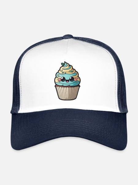 Cute Cupcake Muffin - Trucker Cap - white/navy - Front