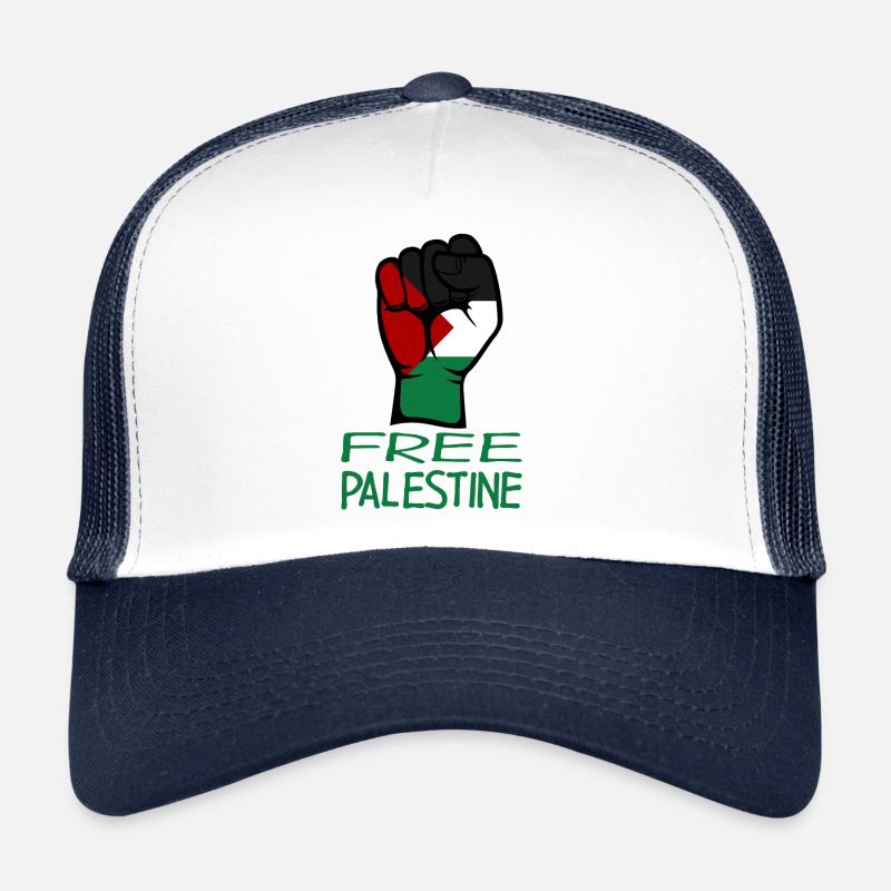 Drapeau de la Palestine gratuit Palestine vert Casquette trucker 