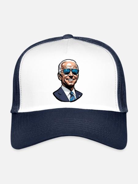 Joe Biden 2024 - Casquette trucker  - blanc/marine - Devant