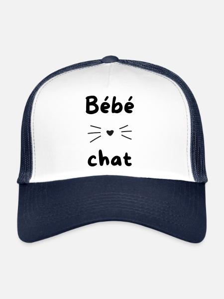 Baby cat - Trucker Cap - white/navy - Front