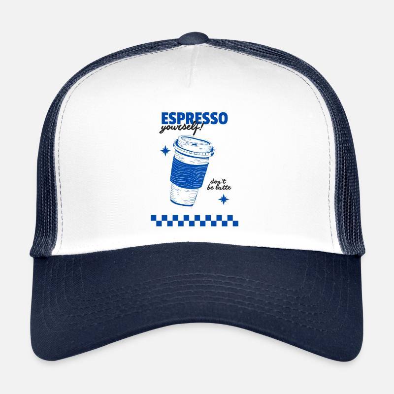 Espresso yourself - Trucker Cap - white/navy
