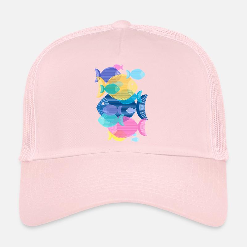 Poissons (Banc, Motif) Casquette trucker 