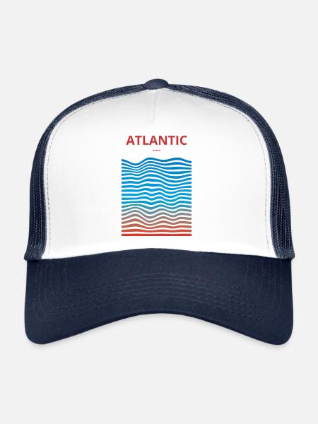 Océans dévastés : Atlantique - Casquette trucker  - blanc/marine - Devant