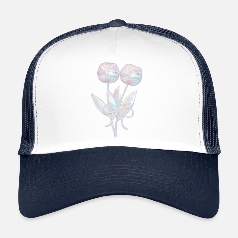 Tulipes irisées avec rosette Casquette trucker 