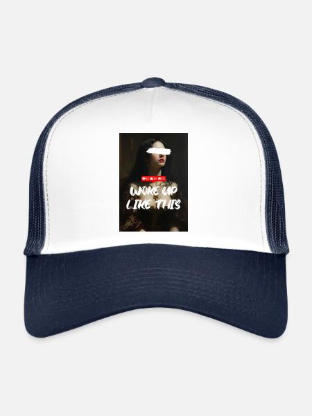 WOKE UP LIKE THIS – NeoClassical Art - Trucker Cap - white/navy - Front