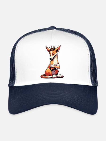 Podenco Podencos Amoureux de Podenco Podenco Propriétaires de Podenco - Casquette trucker  - blanc/marine - Devant