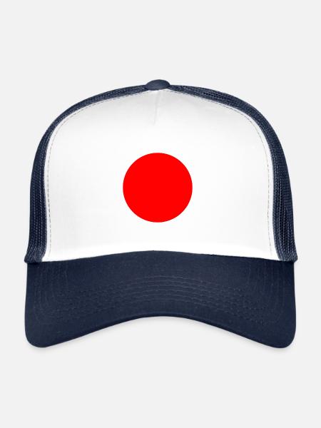 Japon - Casquette trucker  - blanc/marine - Devant